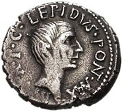Münze des Triumvirs Lepidus
