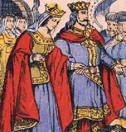 König Chlodwig II und seine Gemahlin, die heilige Bathilde