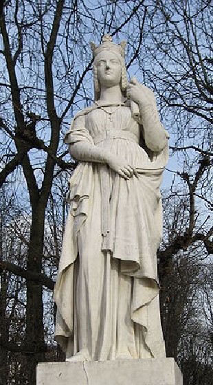 Bathildes Denkmal im Pariser Jardin du Luxembourg wurde 1848 von Victor Thérasse geschaffen.
