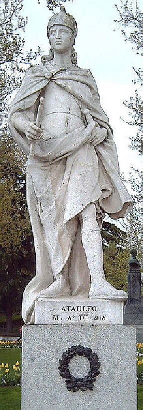 Denkmal König Athaulfs in Madrid, F.Castro, um 1753.