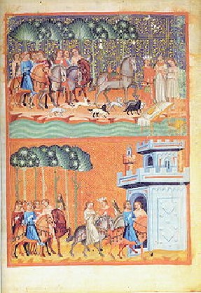 Die Dalimil-Chronik zeigt um 1314, wie Herzog Udalrich bei der Heimkehr von der Jagd der schönen Bauerstochter und Wäscherin Bozena begegnet, sie trotz auf¬rechter standesgemäßer, aber kinderloser Ehe an Ort und Stelle mit Hilfe eines willigen Geistlichen heiratet und heim auf seine Burg führt.