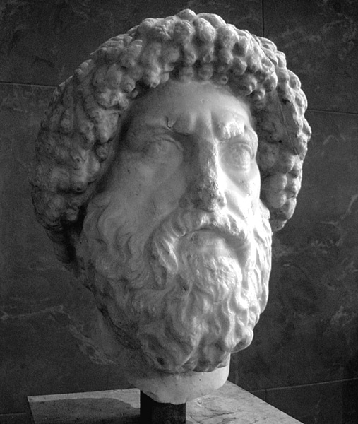 Portraitkopf König Juba I im Louvre